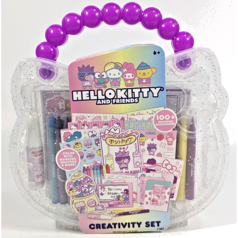 Hello Kitty and Friends Creativity Set 100+ Coloring Accessories Crayons Markers